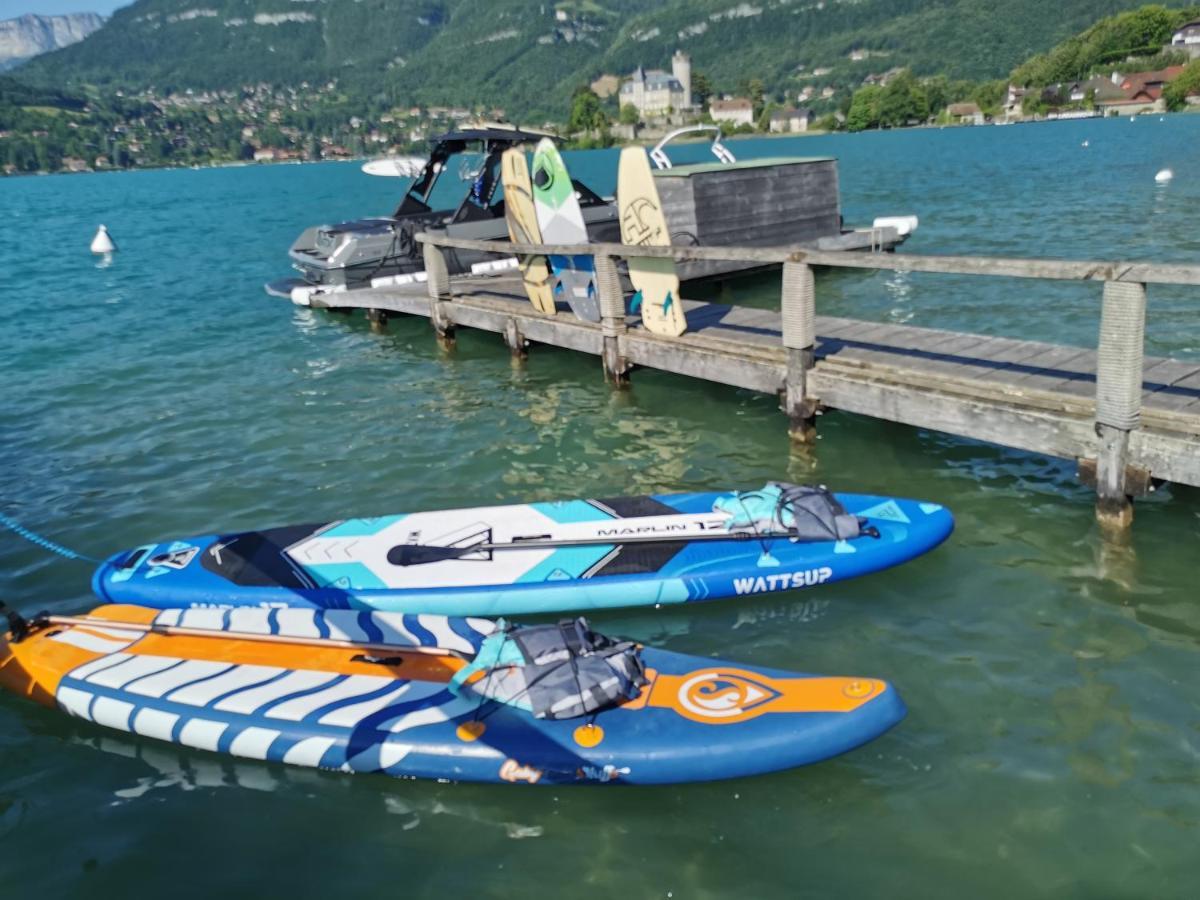 La Baie Des Voiles ,Vue Lac D'Annecy ,Plage Privee Duingt Bagian luar foto
