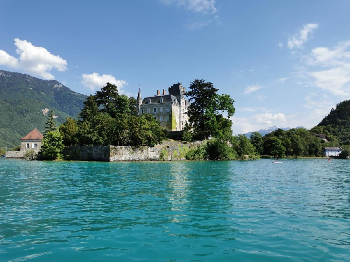 La Baie Des Voiles ,Vue Lac D'Annecy ,Plage Privee Duingt Bagian luar foto