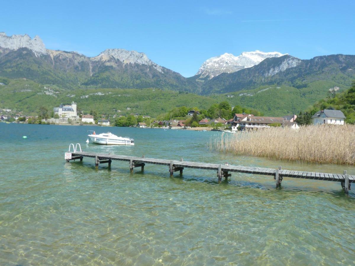 La Baie Des Voiles ,Vue Lac D'Annecy ,Plage Privee Duingt Bagian luar foto