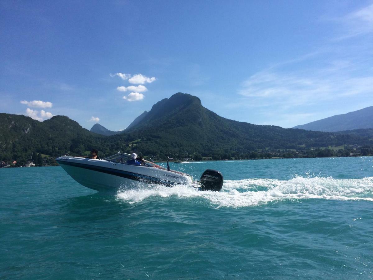 La Baie Des Voiles ,Vue Lac D'Annecy ,Plage Privee Duingt Bagian luar foto