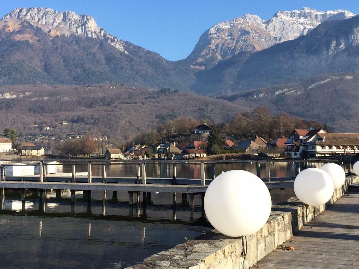 La Baie Des Voiles ,Vue Lac D'Annecy ,Plage Privee Duingt Bagian luar foto