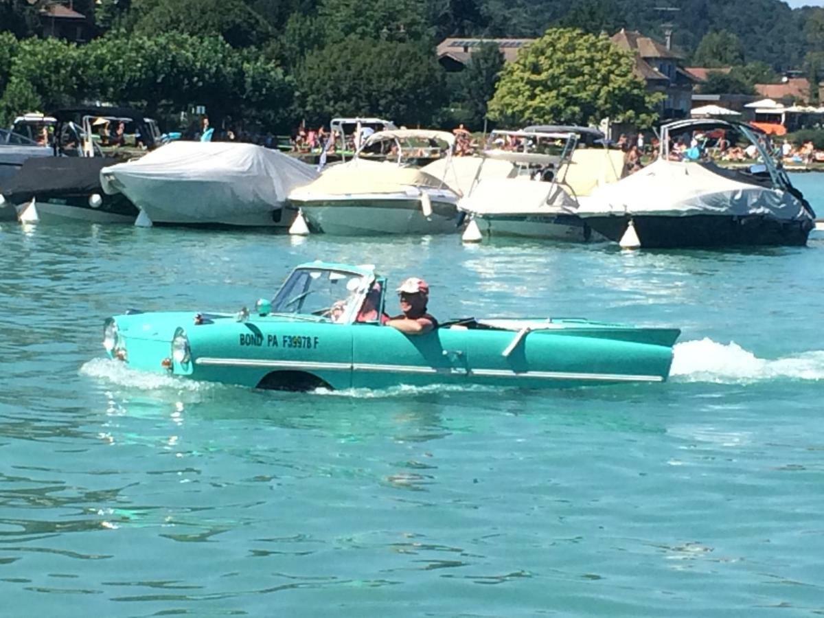 La Baie Des Voiles ,Vue Lac D'Annecy ,Plage Privee Duingt Bagian luar foto