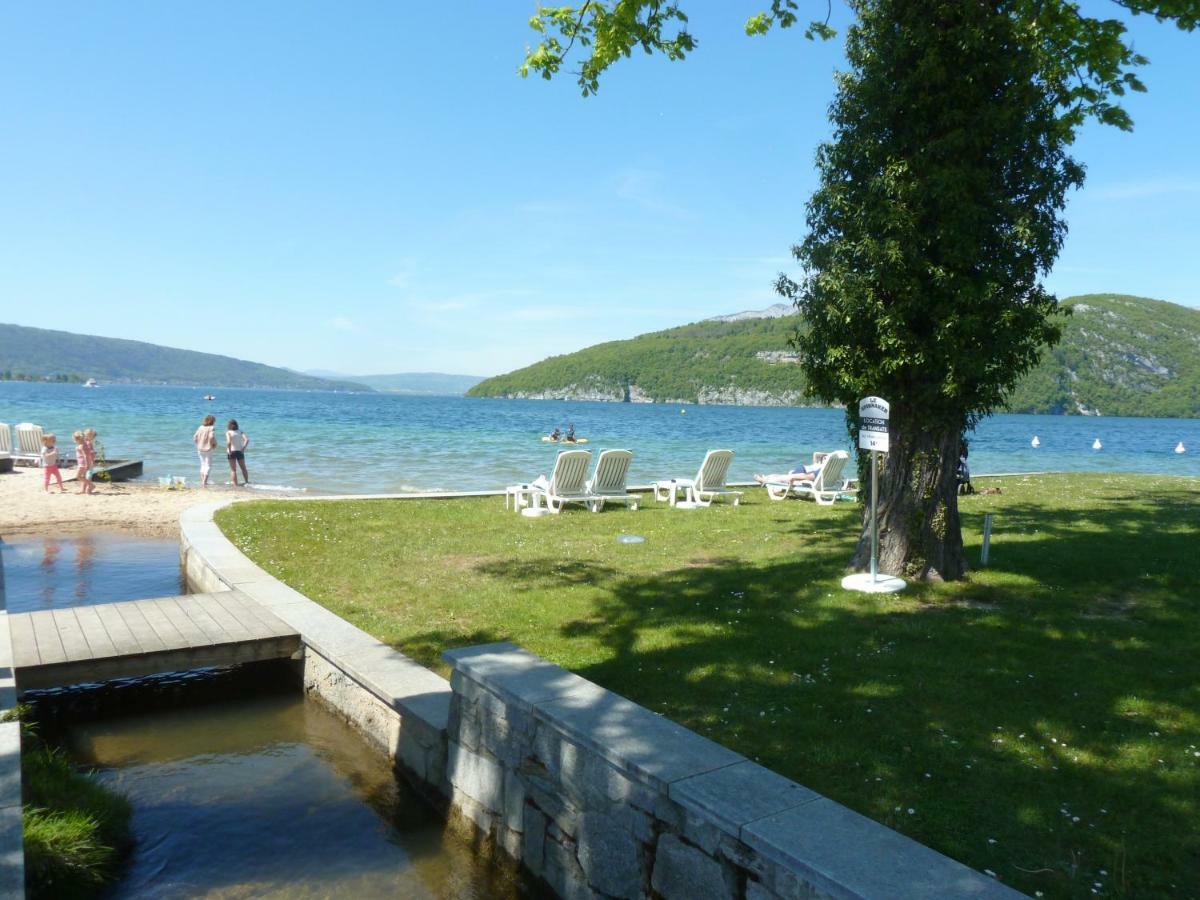 La Baie Des Voiles ,Vue Lac D'Annecy ,Plage Privee Duingt Bagian luar foto