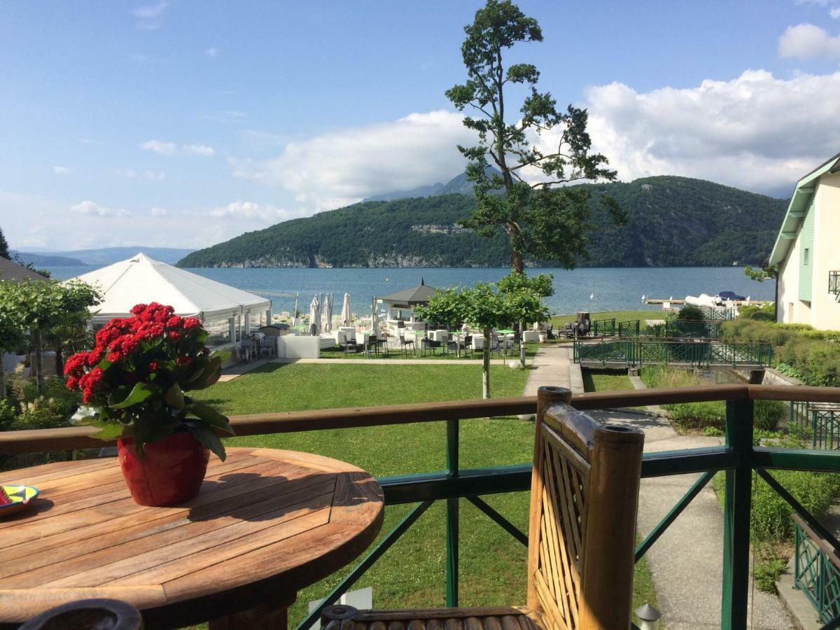 La Baie Des Voiles ,Vue Lac D'Annecy ,Plage Privee Duingt Bagian luar foto