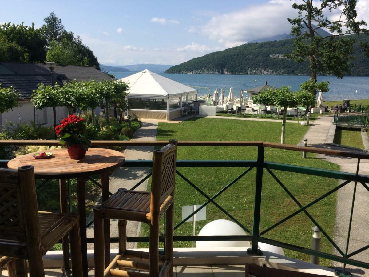 La Baie Des Voiles ,Vue Lac D'Annecy ,Plage Privee Duingt Bagian luar foto